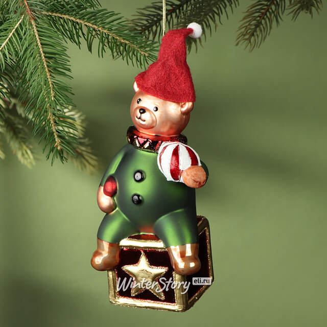 Елочная игрушка Мишка - Christmas Holidays 17 см в подарочной коробке, стекло Winter Deco