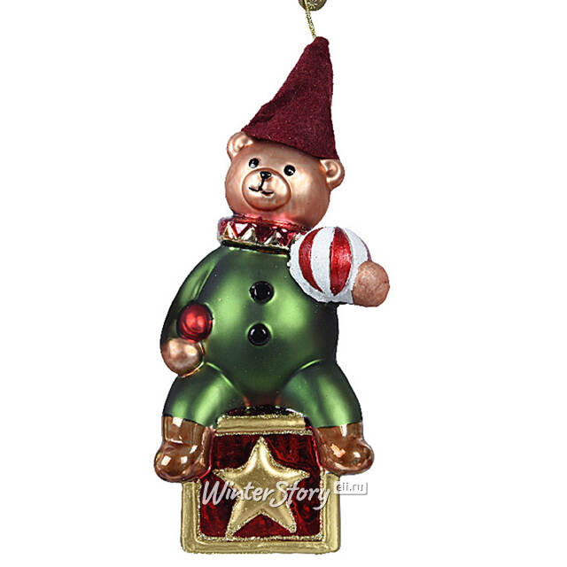 Елочная игрушка Мишка - Christmas Holidays 17 см в подарочной коробке, стекло Winter Deco