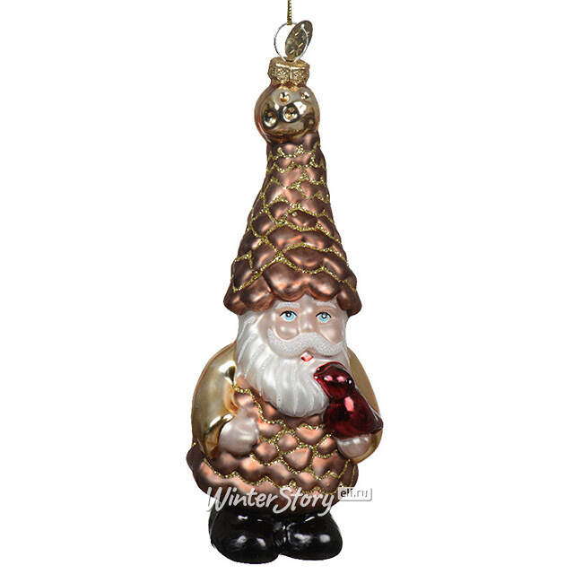 Стеклянная елочная игрушка Гном Гимли из Дарвена 14 см Kaemingk