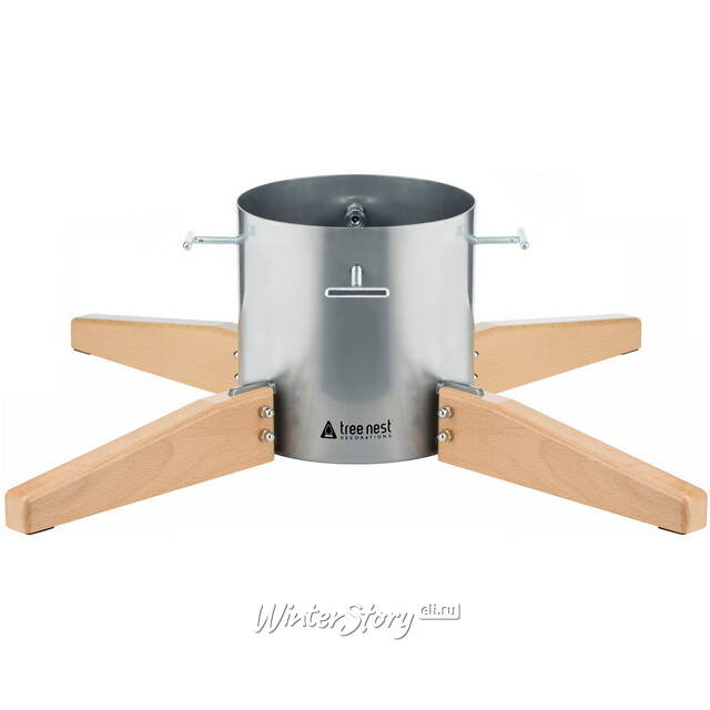 Подставка для елки 63*18 см, высотой до 3 м, диаметр ствола до 12 см, серебряная Tree Nest