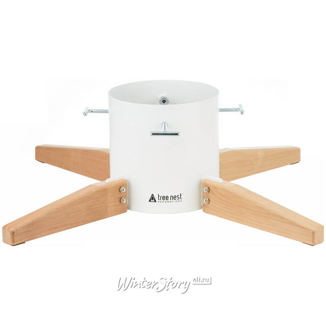 Подставка для елки 63*18 см, высотой до 3 м, диаметр ствола до 12 см, белая Tree Nest