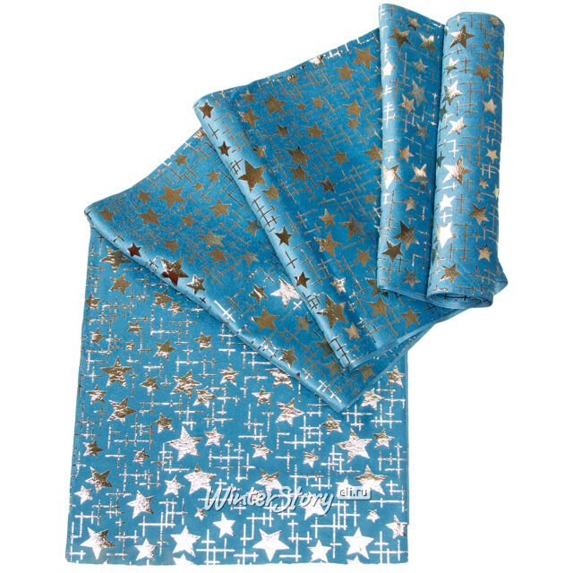 Новогодняя дорожка Via Celeste - Звёздочки 270*28 см Due Esse Christmas (Ду Эссе Кристмас)