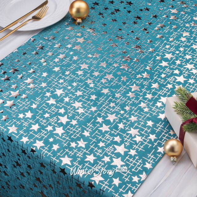 Новогодняя дорожка Via Celeste - Звёздочки 270*48 см Due Esse Christmas (Ду Эссе Кристмас)