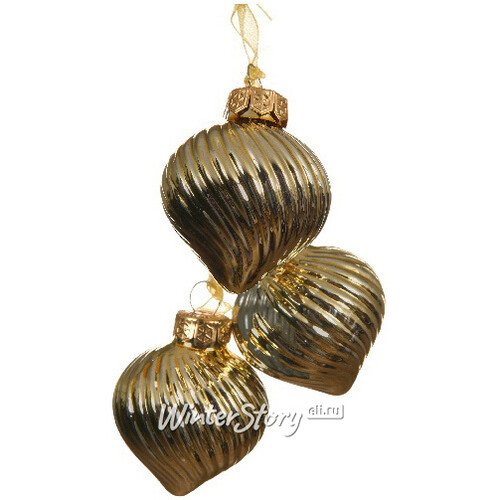 Гроздь елочных шаров D'Orsay золотая, подвеска Kaemingk