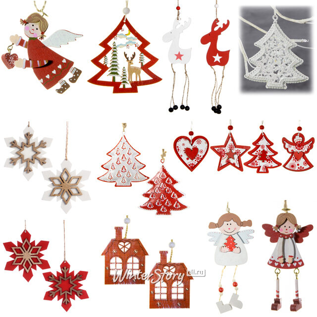 Набор елочных украшений Норвежское Утро, 31 игрушка Снегурочка