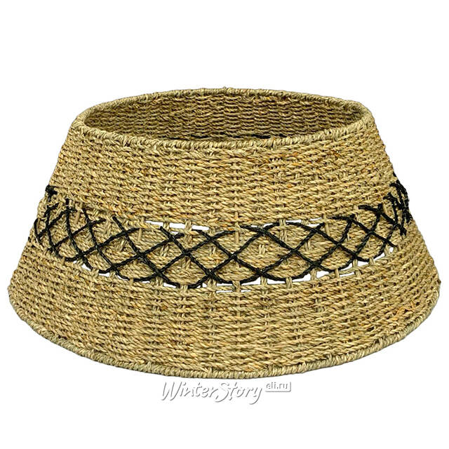 Плетеная корзина для елки Jute Noir - Artisan Weave 75*27 см, складная Christmas Deluxe