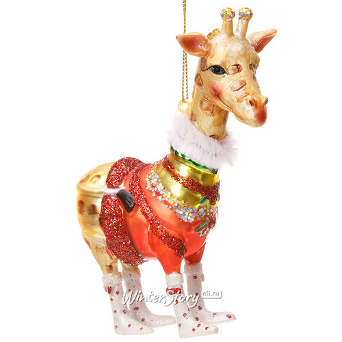 Елочная игрушка Гламурный Жираф 15 см, подвеска Holiday Classics