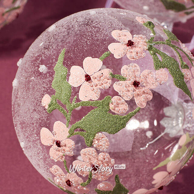 Набор стеклянных шаров Giardino delle Rose 8 см, 5 шт, уцененный Kaemingk