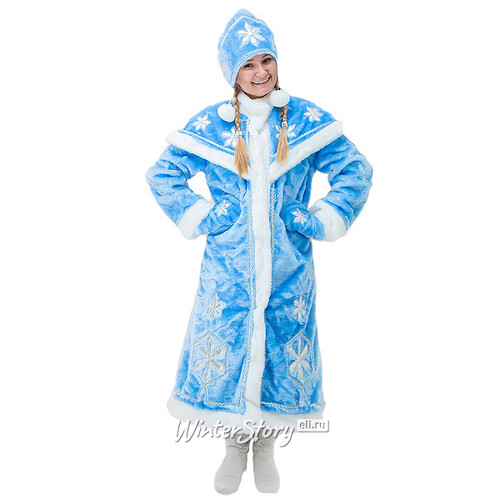 Взрослый новогодний костюм Снегурочка Люкс, 44-50 размер Бока С