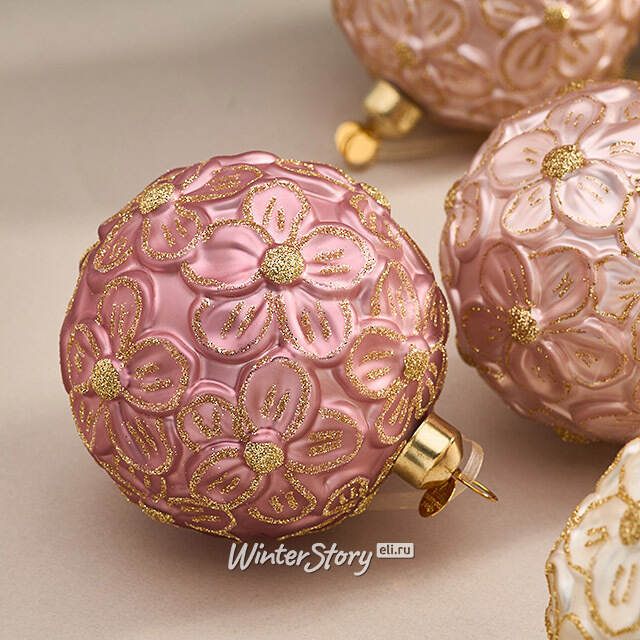 Набор стеклянных шаров Rosolina - Flower Meadow 8 см, 9 шт Christmas Deluxe