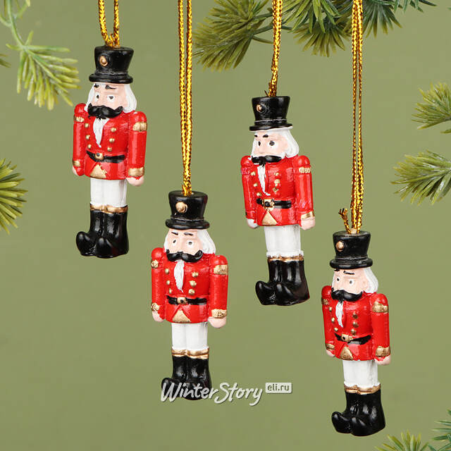 Елочная игрушка Отважный Щелкунчик 6 см, 4 шт Breitner