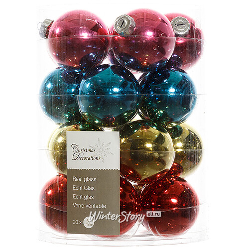 Коллекция стеклянных шаров Рождественские Сны 6 см, 20 шт Kaemingk