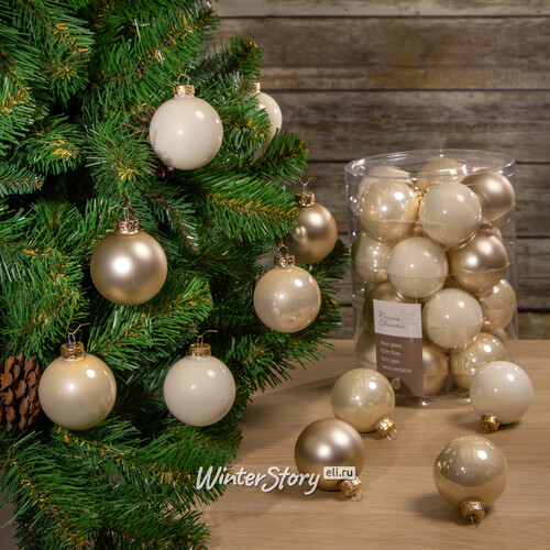 Коллекция стеклянных шаров Благородный Жемчуг 6 см, 20 шт Winter Deco