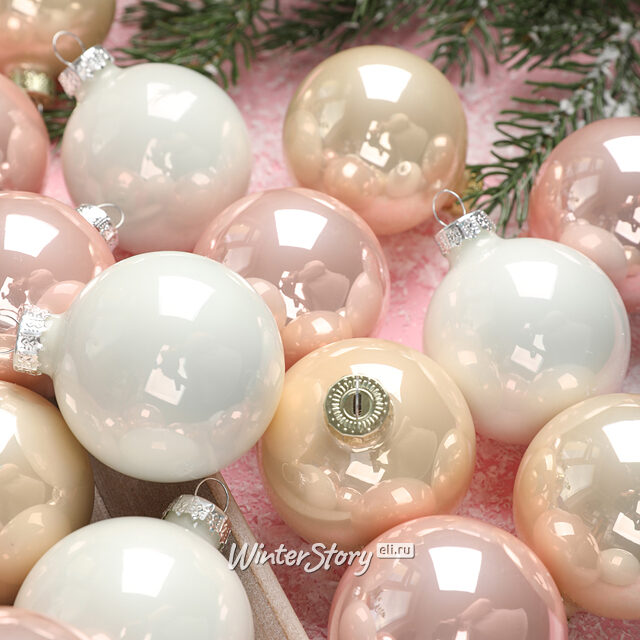 Коллекция стеклянных шаров Жемчужная Нежность 6 см, 20 шт Winter Deco