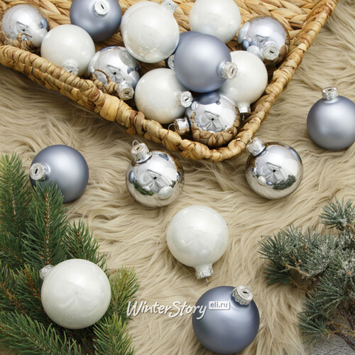 Коллекция стеклянных шаров Арктические Сны 6 см, 20 шт Winter Deco