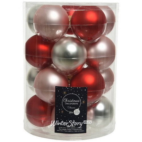 Коллекция стеклянных шаров Made with Love 6 см, 20 шт Kaemingk