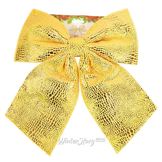 Бант для декора Luminous Luxe 28*25 см золотой Christmas Deluxe