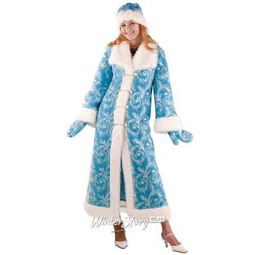 Карнавальный костюм для взрослых Снегурочка в меховой шубе, 44-48 размер Батик