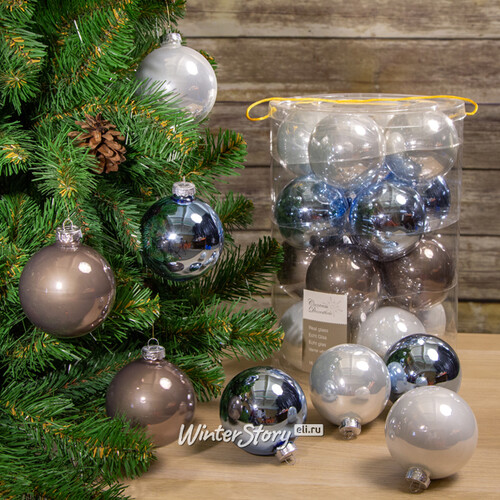 Коллекция стеклянных шаров Winter Decoration 8 см, 16 шт Kaemingk