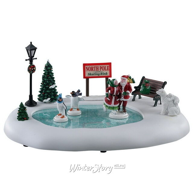 Композиция Каток North Pole 9*29 см, движение, батарейки Lemax (Лемакс)