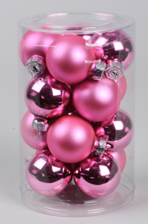 Набор стеклянных шаров 6 см розовый mix, 16 шт Kaemingk