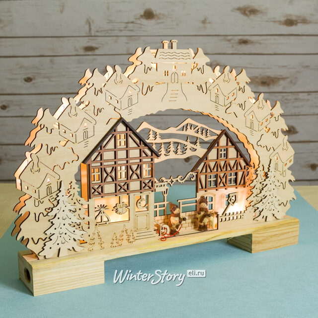 Светильник-горка Вечерний дворик 44*30 см, 10 LED ламп, батарейка Star Trading (Svetlitsa)