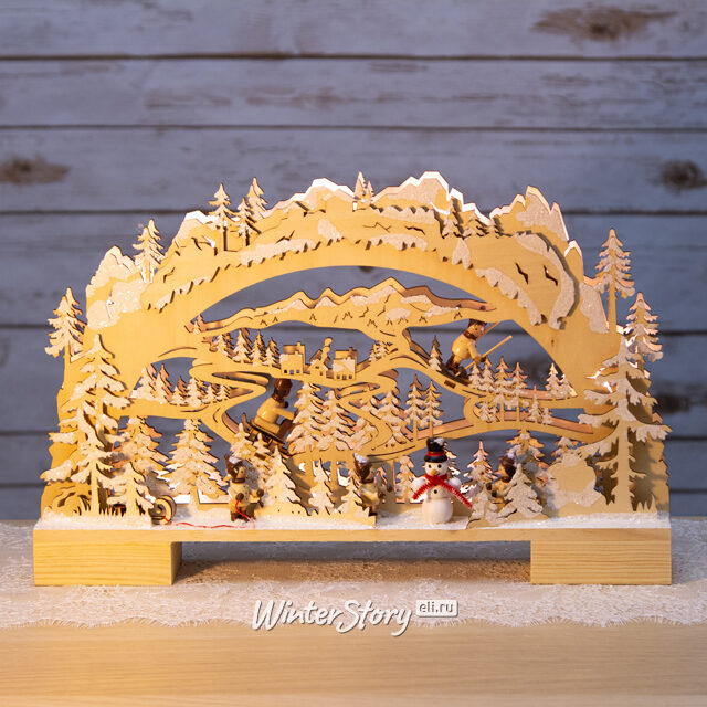 Светильник-горка Снежный Лес 42*26 см, 10 LED ламп, батарейка Star Trading (Svetlitsa)