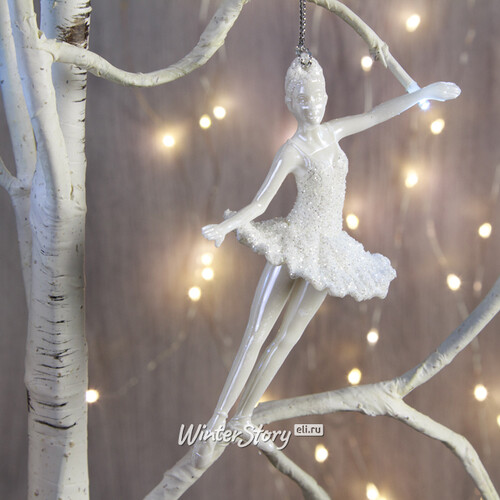 Елочная игрушка Балерина в белоснежном платье 13 см, подвеска Forest Market