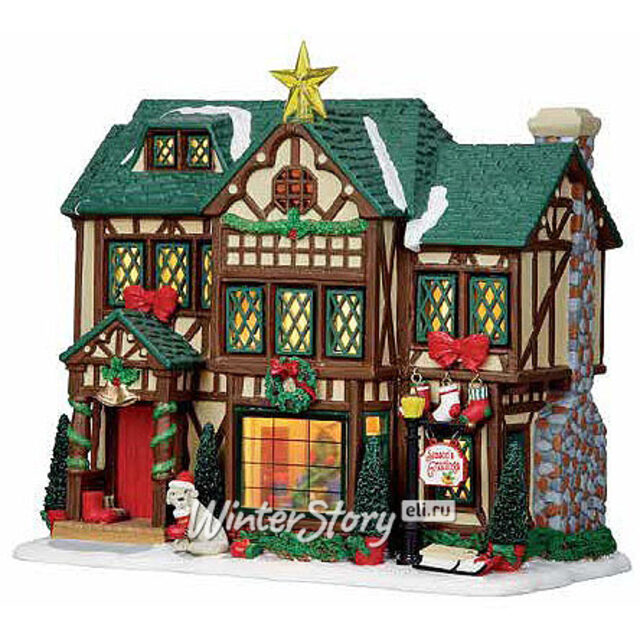 Фахверковый рождественский дом, 20*21*12 см, подсветка Lemax (Лемакс)