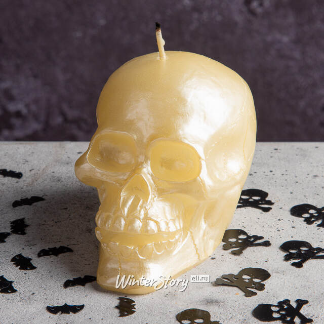 Декоративная свеча-хамелеон Череп 8 см Омский Свечной