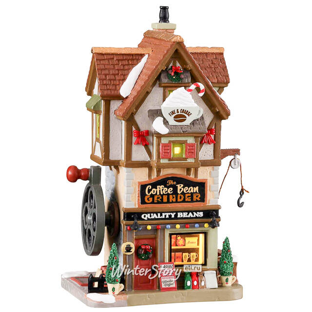 Кофейня The Coffee Bean Grinder 22*14 см, подсветка Lemax