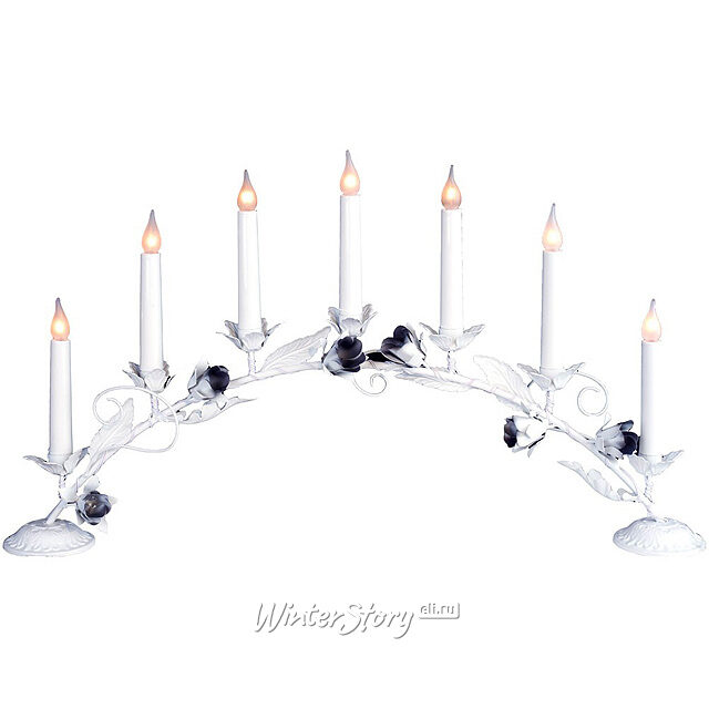 Светильник-горка Rosetta 62*35 см белый, 7 свечей Star Trading