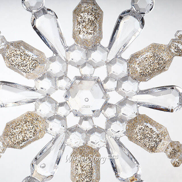 Елочная игрушка Снежинка - Кристальный Аккорд 13 см, подвеска Forest Market