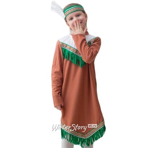 Карнавальный костюм Индеец, для девочки, рост 122-134 см Бока С