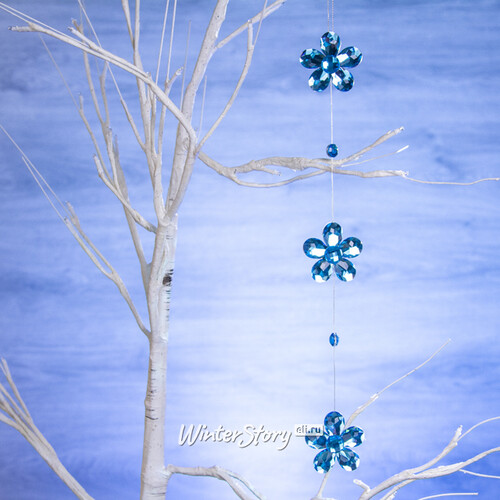 Елочное украшение-подвеска Бриллиантовый Цветок 40 см голубая Forest Market