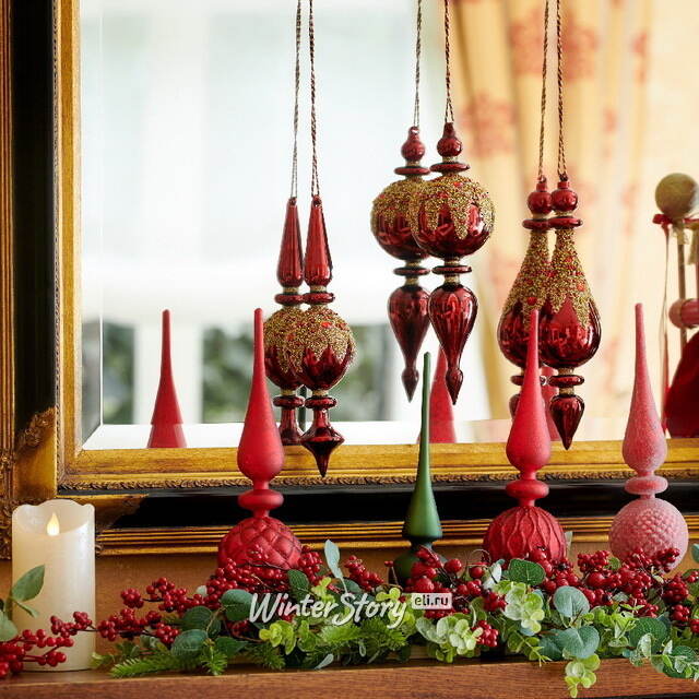 Верхушка Royal Vintage: Rambouillet 31 см красная Kaemingk