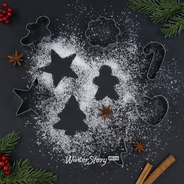 Формочки для печенья Новогодние сладости 7 см, 6 шт Koopman