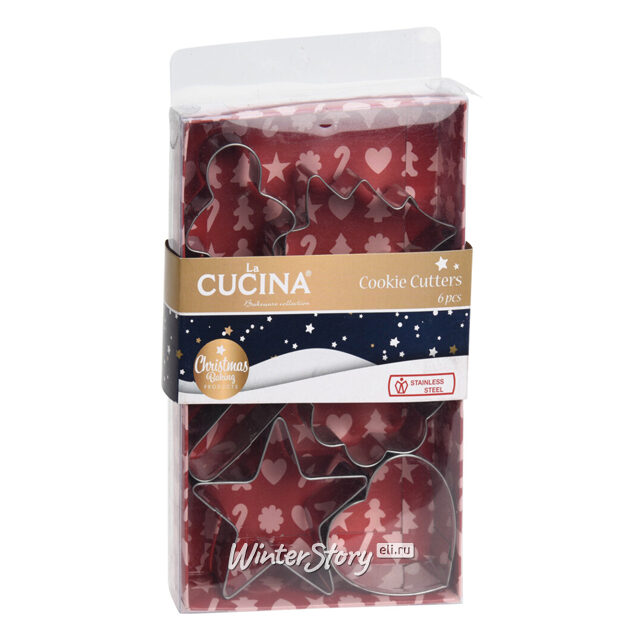 Формочки для печенья Новогодние сладости 7 см, 6 шт Koopman