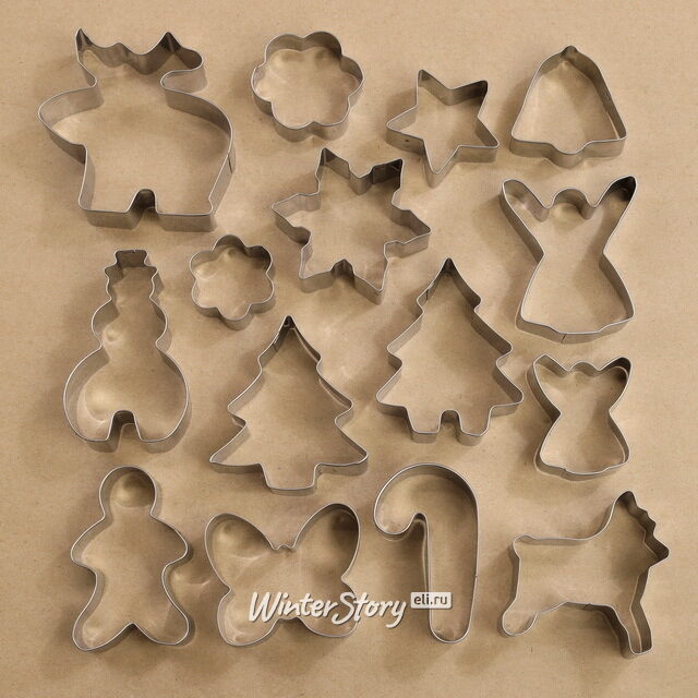 Набор новогодних форм для печенья Crispy Cookie, 15 шт Koopman