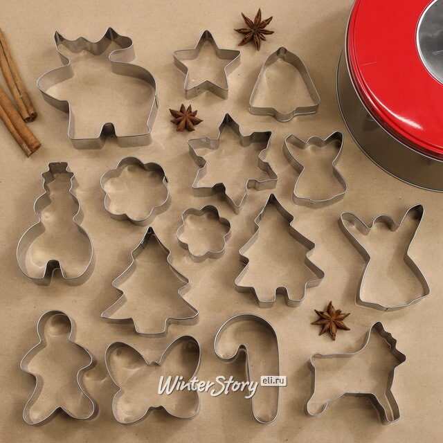 Набор новогодних форм для печенья Crispy Cookie, 15 шт Koopman