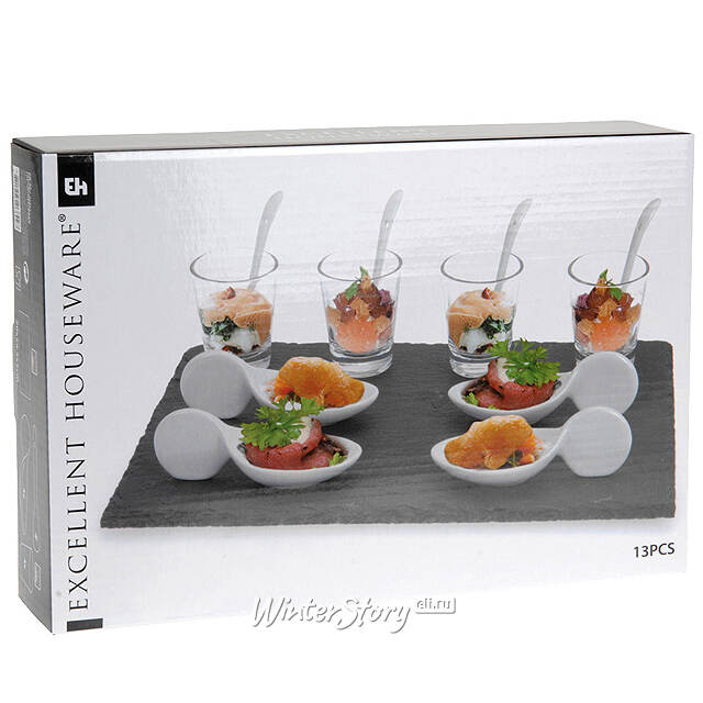 Набор для сервировки закусок с подносом Amiens 31*21 см, 13 предметов Koopman