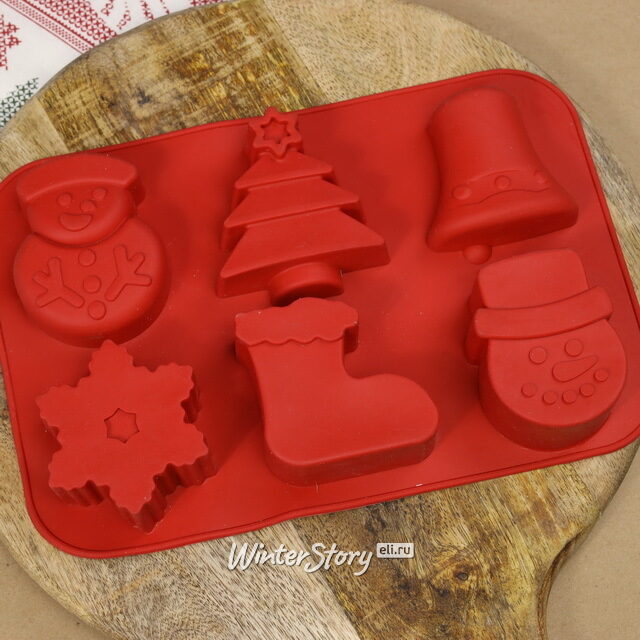 Силиконовая форма для кексов Новогодняя сказка Koopman
