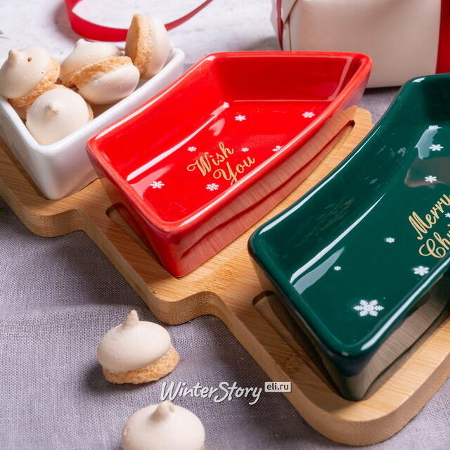 Керамическая менажница Christmas Tree с подносом 28*20 см Koopman (Купман)
