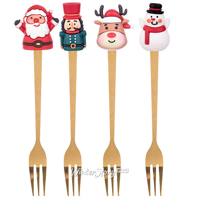 Набор новогодних вилок Christmas Banquet 4 шт Koopman
