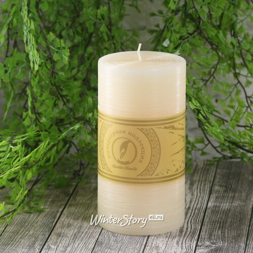 Декоративная свеча Ливорно Рустик 150*80 мм кремовая Омский Свечной