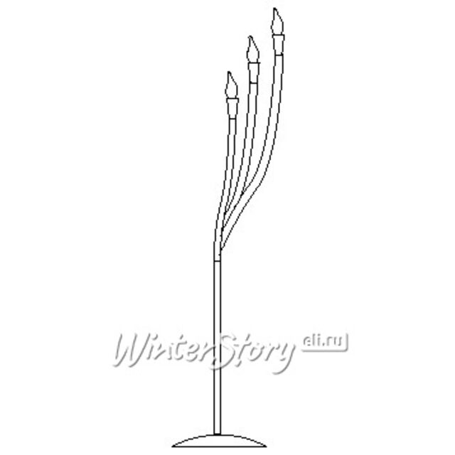 Подсвечник Alan, 57*37 см, 5 светодиодных свечей, белый Star Trading