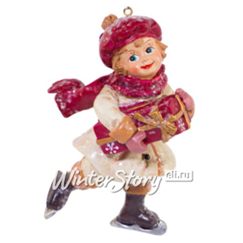 Елочная игрушка Зимние Малыши - Девочка на коньках 9 см, подвеска Holiday Classics
