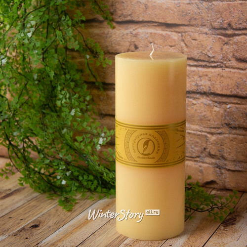 Декоративная свеча Ливорно 255*100 мм крем-брюле Омский Свечной