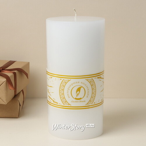Декоративная свеча Ливорно 205*100 мм белая Омский Свечной