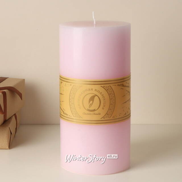 Декоративная свеча Ливорно 205*100 мм светло-розовая Омский Свечной
